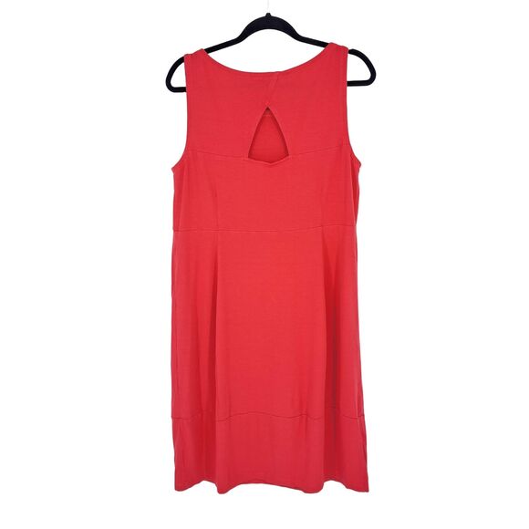 Eileen Fisher Sleeveless Shift Dress with Back Cut Out Red Women's Size L Large - Picture 2 of 4